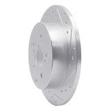Dynamic Friction 2012-2020 Toyota Mirai Rear Right Drilled & Slotted Silver Brake Rotor by Dynamic Friction Company 631-76089R