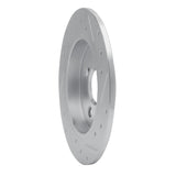 Dynamic Friction 2012-2018 Toyota Yaris (USA/Canada) Rear Left Drilled & Slotted Silver Brake Rotor by Dynamic Friction Company 631-76090L