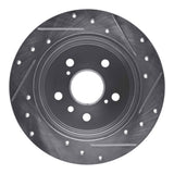 Dynamic Friction 2012-2018 Lexus ES350 Rear Left Drilled & Slotted Silver Brake Rotor by Dynamic Friction Company 631-76091L