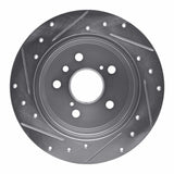 Dynamic Friction 2012-2018 Lexus ES350 Rear Right Drilled & Slotted Silver Brake Rotor by Dynamic Friction Company 631-76091R