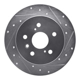 Dynamic Friction 2012-2018 Lexus ES350 Rear Right Drilled & Slotted Silver Brake Rotor by Dynamic Friction Company 631-76091R