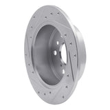 Dynamic Friction 2012-2018 Lexus ES350 Rear Right Drilled & Slotted Silver Brake Rotor by Dynamic Friction Company 631-76091R