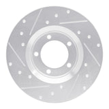 R1 Concepts 1975-1983 Toyota Pickup Front Right Drilled & Slotted Silver Brake Rotor by R1 Concepts 631-76092R