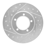 R1 Concepts 1979-1983 Toyota Pickup Front Left Drilled & Slotted Silver Brake Rotor by R1 Concepts 631-76094L