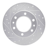 R1 Concepts 1981-1985 Toyota 4Runner Front Left Drilled & Slotted Silver Brake Rotor by R1 Concepts 631-76095L