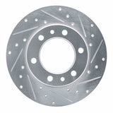 R1 Concepts 1981-1985 Toyota Pickup Front Right Drilled & Slotted Silver Brake Rotor by R1 Concepts 631-76095R