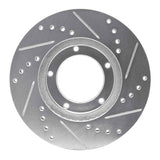R1 Concepts 1984-1995 Toyota Pickup Front Left Drilled & Slotted Silver Brake Rotor by R1 Concepts 631-76096L