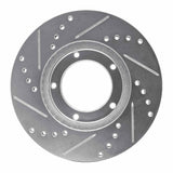 R1 Concepts 1984-1995 Toyota Pickup Front Right Drilled & Slotted Silver Brake Rotor by R1 Concepts 631-76096R