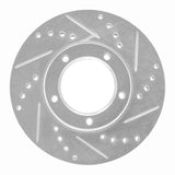 R1 Concepts 1984-1995 Toyota Pickup Front Right Drilled & Slotted Silver Brake Rotor by R1 Concepts 631-76096R