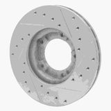 R1 Concepts 1985-1992 Toyota Pickup Front Left Drilled & Slotted Silver Brake Rotor by R1 Concepts 631-76098L
