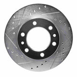 R1 Concepts 81-89 Toyota Land Cruiser Front Left Drilled & Slotted Silver Brake Rotor