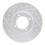 R1 Concepts 1986-1989 Toyota Van Front Left Drilled & Slotted Silver Brake Rotor by R1 Concepts 631-76103L