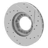 R1 Concepts 1987-1988 Toyota Pickup Front Left Drilled & Slotted Silver Brake Rotor by R1 Concepts 631-76105L