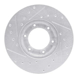 R1 Concepts 1987-1988 Toyota Pickup Front Right Drilled & Slotted Silver Brake Rotor by R1 Concepts 631-76105R