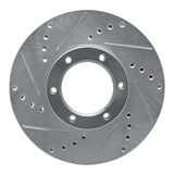 R1 Concepts 1982-1993 Toyota Pickup Front Left Drilled & Slotted Silver Brake Rotor by R1 Concepts 631-76107L