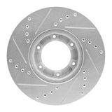 R1 Concepts 1982-1993 Toyota Pickup Front Right Drilled & Slotted Silver Brake Rotor by R1 Concepts 631-76107R