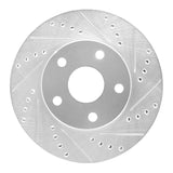 R1 Concepts 1991-1997 Toyota Previa Front Right Drilled & Slotted Silver Brake Rotor by R1 Concepts 631-76109R