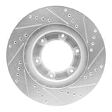 R1 Concepts 1990-1992 Toyota Land Cruiser Front Left Drilled & Slotted Silver Brake Rotor by R1 Concepts 631-76110L
