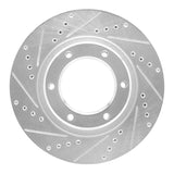 R1 Concepts 1990-1992 Toyota Land Cruiser Front Left Drilled & Slotted Silver Brake Rotor by R1 Concepts 631-76110L