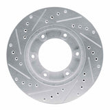 R1 Concepts 1990-1992 Toyota Land Cruiser Front Right Drilled & Slotted Silver Brake Rotor by R1 Concepts 631-76110R