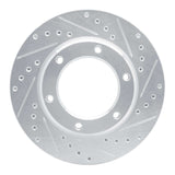 R1 Concepts 1990-1992 Toyota Land Cruiser Front Right Drilled & Slotted Silver Brake Rotor by R1 Concepts 631-76110R