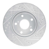 R1 Concepts 1991-1996 Toyota Previa Front Left Drilled & Slotted Silver Brake Rotor by R1 Concepts 631-76111L