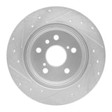 R1 Concepts 1999-2003 Lexus RX300 Rear Right Drilled & Slotted Silver Brake Rotor by R1 Concepts 631-76114R