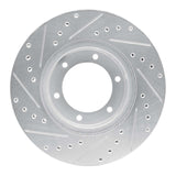 R1 Concepts 1991-1998 Toyota T100 Front Right Drilled & Slotted Silver Brake Rotor by R1 Concepts 631-76115R