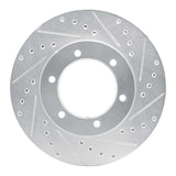 R1 Concepts 1991-1998 Toyota T100 Front Right Drilled & Slotted Silver Brake Rotor by R1 Concepts 631-76115R