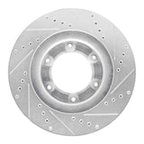 R1 Concepts 1993-1997 Lexus LX450 Front Left Drilled & Slotted Silver Brake Rotor by R1 Concepts 631-76116L