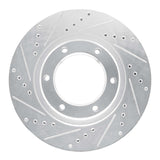 R1 Concepts 1993-1997 Lexus LX450 Front Left Drilled & Slotted Silver Brake Rotor by R1 Concepts 631-76116L