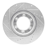 R1 Concepts 1993-1997 Lexus LX450 Front Right Drilled & Slotted Silver Brake Rotor by R1 Concepts 631-76116R