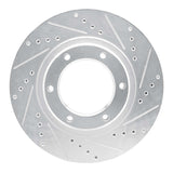 R1 Concepts 1993-1997 Lexus LX450 Front Right Drilled & Slotted Silver Brake Rotor by R1 Concepts 631-76116R
