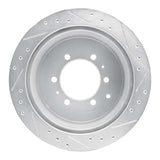 R1 Concepts 1993-1997 Lexus LX450 Rear Left Drilled & Slotted Silver Brake Rotor by R1 Concepts 631-76117L