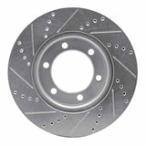 R1 Concepts 2000-2007 Toyota Sequoia Front Right Drilled & Slotted Silver Brake Rotor by R1 Concepts 631-76124R
