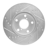 R1 Concepts 2001-2005 Toyota RAV4 Front Right Drilled & Slotted Silver Brake Rotor by R1 Concepts 631-76125R