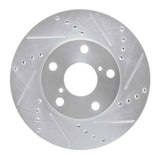 R1 Concepts 2001-2005 Toyota RAV4 Front Right Drilled & Slotted Silver Brake Rotor by R1 Concepts 631-76125R