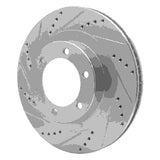 Dynamic Friction 2003-2009 Lexus GX470 Front Left Drilled & Slotted Silver Brake Rotor by Dynamic Friction Company 631-76126L