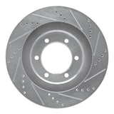 Dynamic Friction 2003-2009 Lexus GX470 Front Left Drilled & Slotted Silver Brake Rotor by Dynamic Friction Company 631-76126L