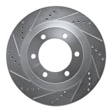 Dynamic Friction 2003-2009 Lexus GX470 Front Left Drilled & Slotted Silver Brake Rotor by Dynamic Friction Company 631-76126L
