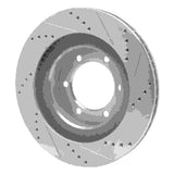 Dynamic Friction 2003-2009 Lexus GX470 Front Left Drilled & Slotted Silver Brake Rotor by Dynamic Friction Company 631-76126L