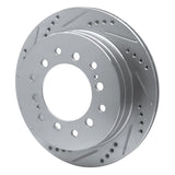 R1 Concepts 2001-2009 Lexus GX470 Rear Left Drilled & Slotted Silver Brake Rotor by R1 Concepts 631-76127L