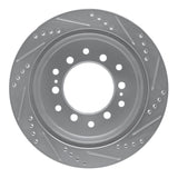 R1 Concepts 2001-2009 Lexus GX470 Rear Left Drilled & Slotted Silver Brake Rotor by R1 Concepts 631-76127L