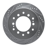 R1 Concepts 2001-2009 Lexus GX470 Rear Left Drilled & Slotted Silver Brake Rotor by R1 Concepts 631-76127L
