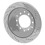 R1 Concepts 2001-2009 Lexus GX470 Rear Left Drilled & Slotted Silver Brake Rotor by R1 Concepts 631-76127L