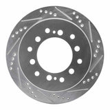 R1 Concepts 2001-2009 Lexus GX470 Rear Right Drilled & Slotted Silver Brake Rotor by R1 Concepts 631-76127R