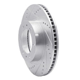 Dynamic Friction 2003-2023 Toyota Hilux (Mexico) Front Left Drilled & Slotted Silver Brake Rotor by Dynamic Friction Company 631-76128L