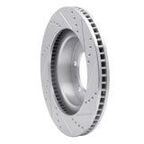 Dynamic Friction 2003-2023 Toyota Hilux (Mexico) Front Left Drilled & Slotted Silver Brake Rotor by Dynamic Friction Company 631-76128L