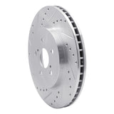 Dynamic Friction 2004-2009 Lexus RX350 Front Left Drilled & Slotted Silver Brake Rotor by Dynamic Friction Company 631-76129L