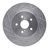 Dynamic Friction 2004-2009 Lexus RX350 Front Left Drilled & Slotted Silver Brake Rotor by Dynamic Friction Company 631-76129L